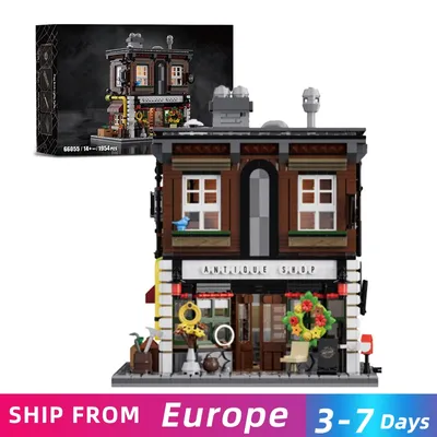 Antike Shop Bausteine Mittelalterlichen Streetview Modulare Burg Moc Modell Ziegel Desktop Image