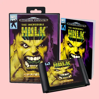 Incredible Hulk The EUR Version Game Card Box Manual für 16-Bit-Sega MD MegaDrive Genesis-Konsolen Image