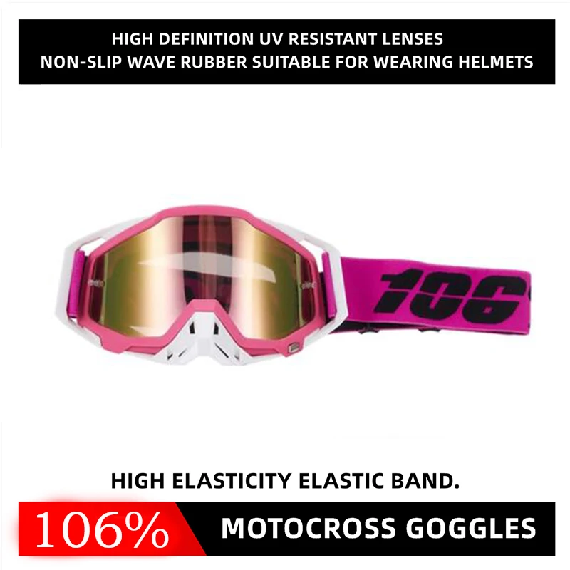 Lunettes Tout-Terrain MX Homme Lunettes Moto Lunettes Motocross Lunettes de Soleil Lunettes de Cour Lunettes Moto Lunettes Mot Image