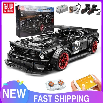 MOLD KING 13108 Technisches Autospielzeug MOC-22970 APP&RC Motorisiertes Mustang Hoonicorn Modell Bausteine Ziegel Kind Weihnachtsgeschenk Image