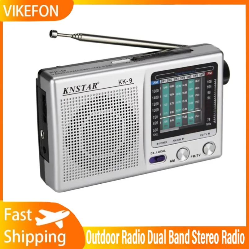 Außenradio, integrierter Lautsprecher, tragbares Mini-Radio SW/AM/FM, batteriebetriebene Teleskopantenne für den Notfallgebrauch im Innen- und Außenbereich