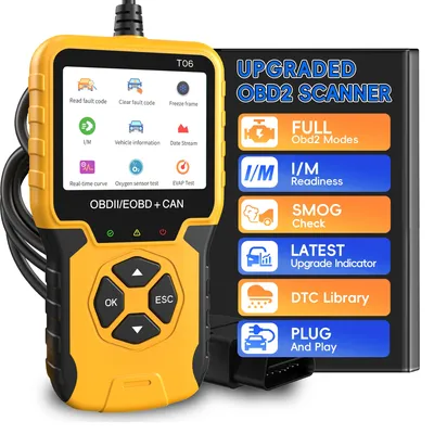 Car OBD2 Scanner Check Engine Code Reader with Reset, Car OBDII/EOBD Diagnostic Scan Tool, EVAP, I/M