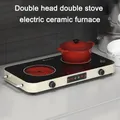 Cuisine Double table de cuisson cuisinière électrique en céramique 2200W plaque de cuisson cuisinière à Induction infrarouge thé-fabrication cuisinière électrique en céramique