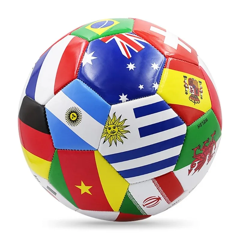 Ballon de football imprimé drapeau taille officielle 5 ballon de match de football jeu de match en plein air football Pvc 2.7 ballon de foot d