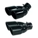 Universale 63mm Ingresso Auto Doppio Barbel Punta di Scarico Posteriore Tubo di Coda Silenziatore Uscita in Titanio Nero Accessori per Auto in Acciaio Inossidabile