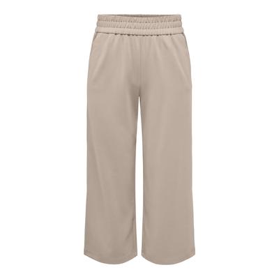 Jogger Pants ONLY "ONLPOPTRASH-SUKI LIFE MW CULOTTE PNT", Damen, Gr. XL (42), N-Gr, beige (pure cashmere), Milano Rib, Obermaterial: 63% Viskose, 32% Nylon, 5% Elasthan, unifarben, modisch, regular fit knöchelfrei, Hosen Image