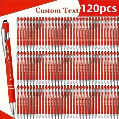 TEMU Customizable Stylus Pen Set Of 40/80/120pcs, Metal Material, Engraved Touch Screen Pen Kit For Anniversaries, Christmas, Thanksgiving, Birthdays, Weddings, Parties, And More Image