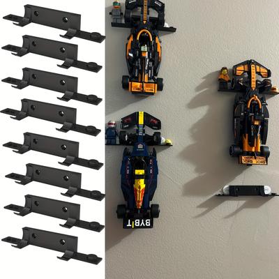 TEMU Complete Set Of Wall Mounted Brackets, Suitable For The Speed Series, Dolls, And Headwear, Showcasing Your Souvenirs, Modern Wall Mounted Design Image