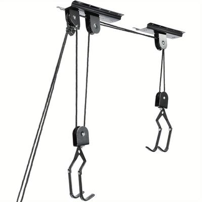 TEMU Cycle Lift, Bike Lift, Ceiling Mount Bike Holder, Ceiling Mount For Bikes And E-bikes, Bottle Pulley Bike Lift For Garage, Basement Image