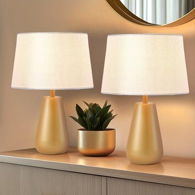 TEMU Gray Simple Lampshade Mini Hardware Baking Table Lamp, Suitable For Bedroom, University Dormitory, Home Office Study Atmosphere Table Lamp, Classic Lamp, Without Bulb Image
