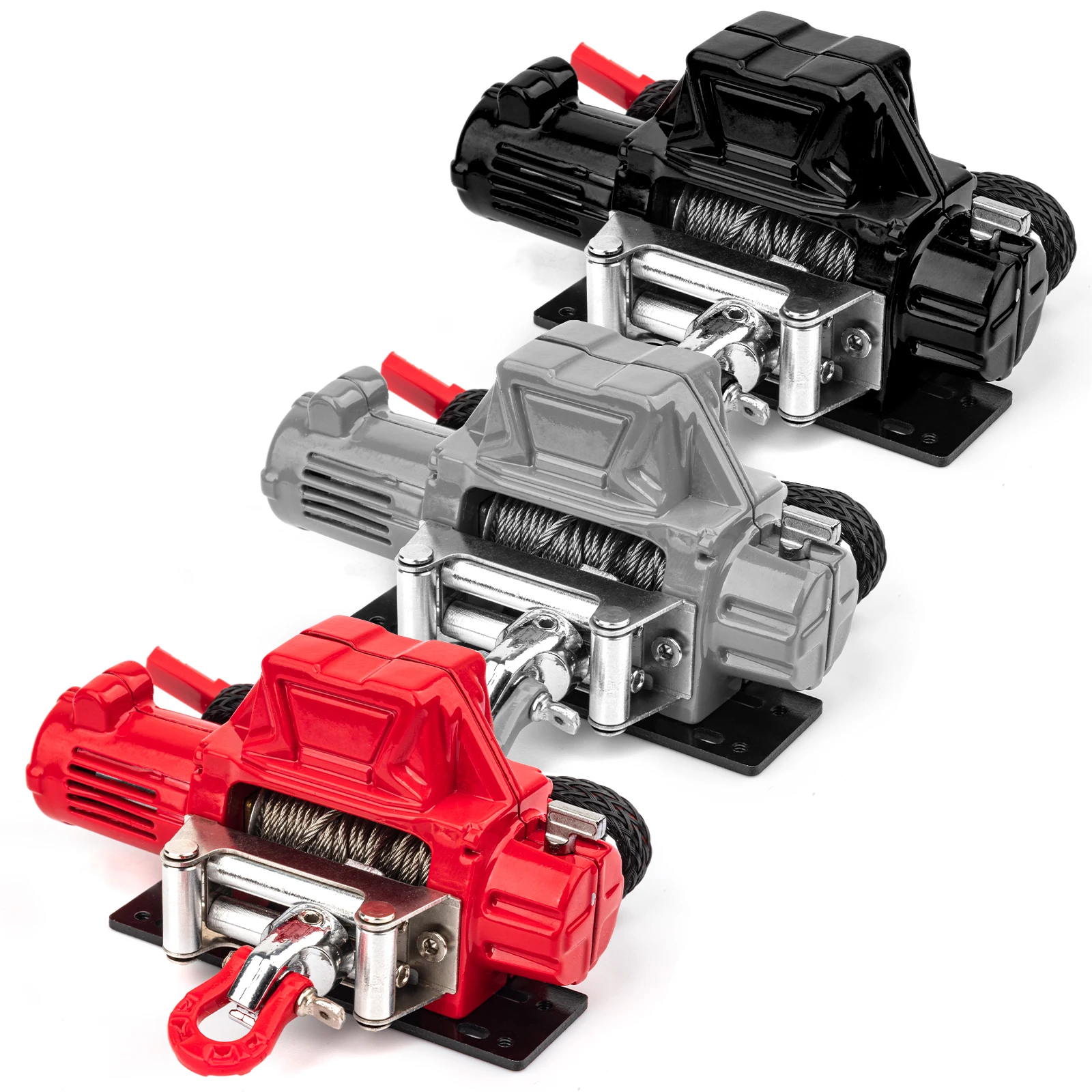 RC Metallwinde Fernbedienung Simulation Zugspielzeug Modellwinde für 1/10 RC Crawler Auto Axial SCX10 90046 TRX4 Redcat Dekorativ P