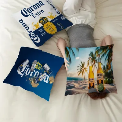 C-Corona E-Extra Bier Kissenbezug Sofa Kissenbezug Home Raumdekoration Kinder Geschenk Image
