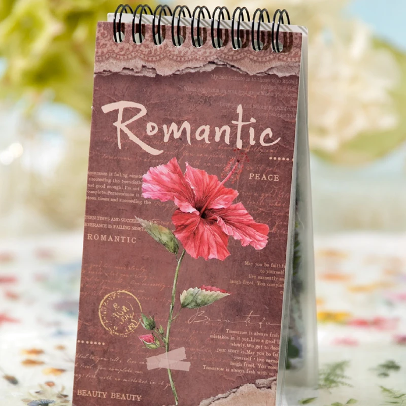 Mr Paper 50 Stück/Beutel Durch die Jahreszeiten der romantischen Reihe von Blumen und Pflanzen, Aufkleber, Buchhandbuch, DIY-Karte, Milchprodukte Image