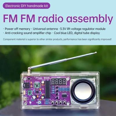DIY Elektronik Kit Digital Tube Display FM Radio Mikrocontroller Lernen Montage Teile 87,5 MHz bis Image