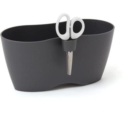 Prosperplast - Kräutertopf anthrazit limes dublo mit Kräuterschere Blumentopf Pflanztopf Image