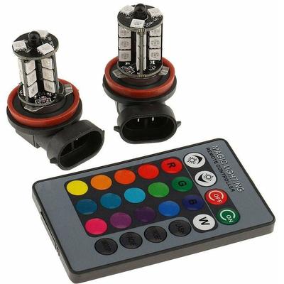 Ymyny - Crediri 2 Stück H8/H11 RGB-Nebelscheinwerfer, mehrfarbige RGB-LED-Nebelscheinwerfer, Image