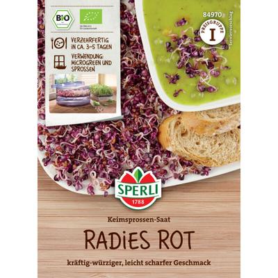 Bio Keimsprossen-Saat Radies rot Gemüsesamen - Sperli Image