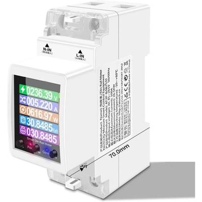 Stromzähler, Din-Schiene, einphasiger Energiezähler, digitales Voltmeter, Amperemeter, ac 85–265 v, Image