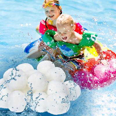 Swanew Filter Balls 700g - 2100g Waschbar Filterbälle für Pool, Schwimmbad, Filterpumpe 2100 Weiß Image