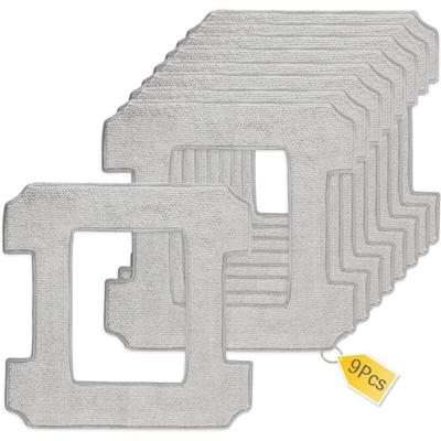Jalleria - 9-teiliges Mikrofaser-Mopp-Ersatzset für Ecovacs Winbot W1 Pro/W1/W2 Omni/W2, waschbares Image