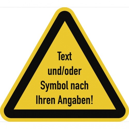 Dreifke® Aufkleber, Warnzeichen - Text und/oder Symbol nach Ihren Angaben, Folie, 100 mm SL Image