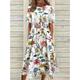 Women's Midi Dress T Shirt Dress Tee Dress A Line Dress Summer Dress Vacation Casual Daily Going out Summer Dress Regular Fit Floral Graphic Half Sleeve Crew Neck White Dark Pink Blue Summer Spring