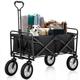 Keepbuying - Carrello da giardino,trasporto 100 kg, pieghevole,carrello portautensili, 2 tasche in