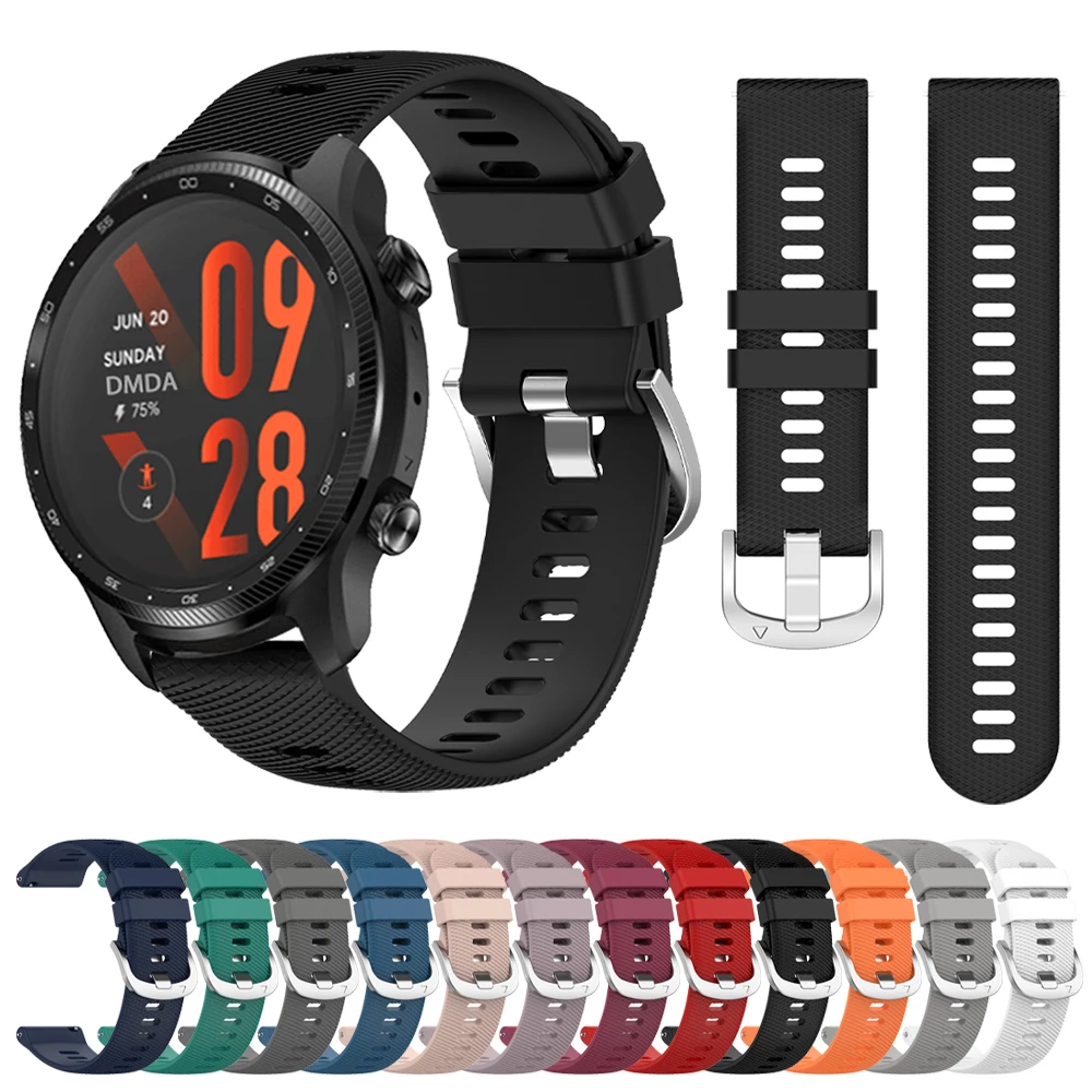 22mm 20mm Silikon Armband Für TicWatch Pro 3 Ultra Armband Armband Für TicWatch Pro 3 LTE/GPS E3 E2 S2 Frauen Männer Sport Correa Image