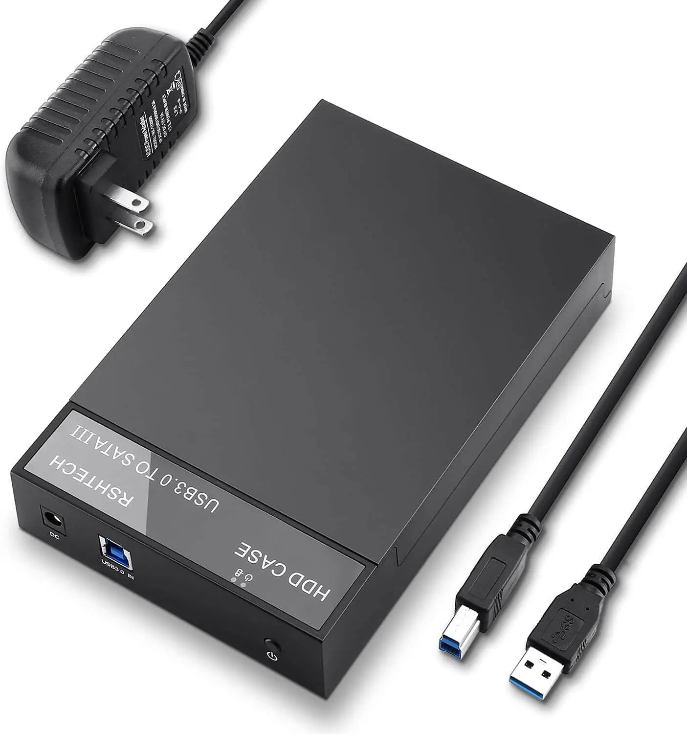 RSHTECH Festplattengehäuse USB 3.0 zu SATA Externe Festplatten-Dockingstation für 2,5/3,5 Zoll SATA I/II/III HDD SSD bis zu 20 TB Image