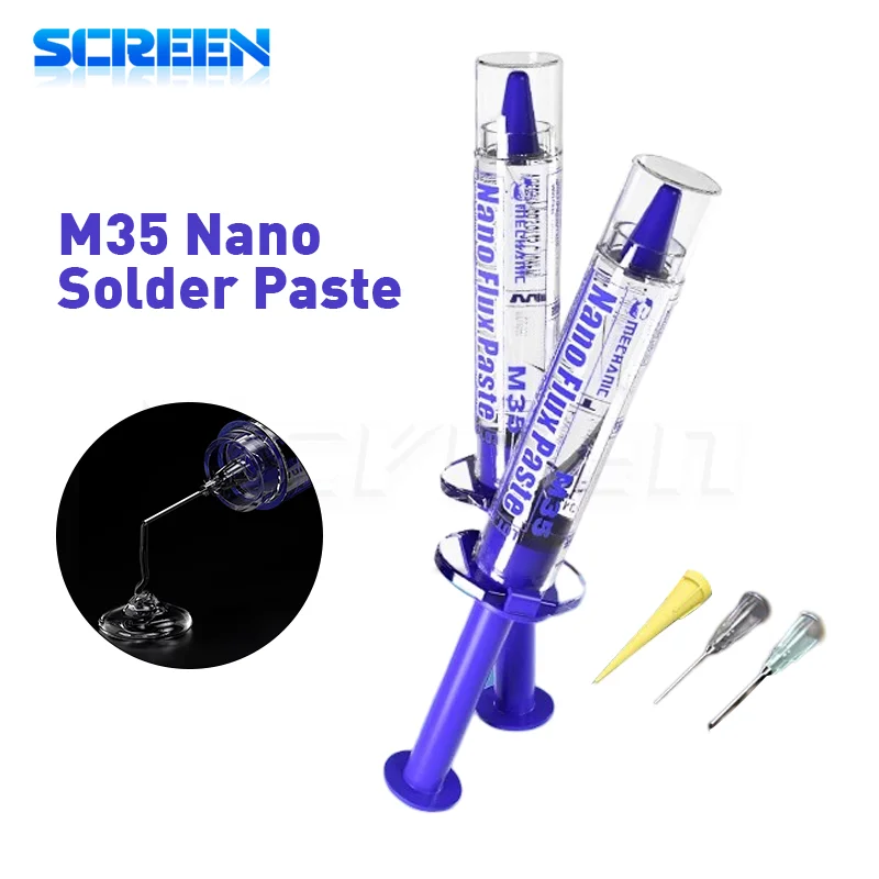 MECHANIC M35 Nano Flussmittel Paste Für Elektronik PCB IC Handy Chip CPU LED BGA Reparatur Tracky Hohe Leistung Schweißen Werkzeug Image