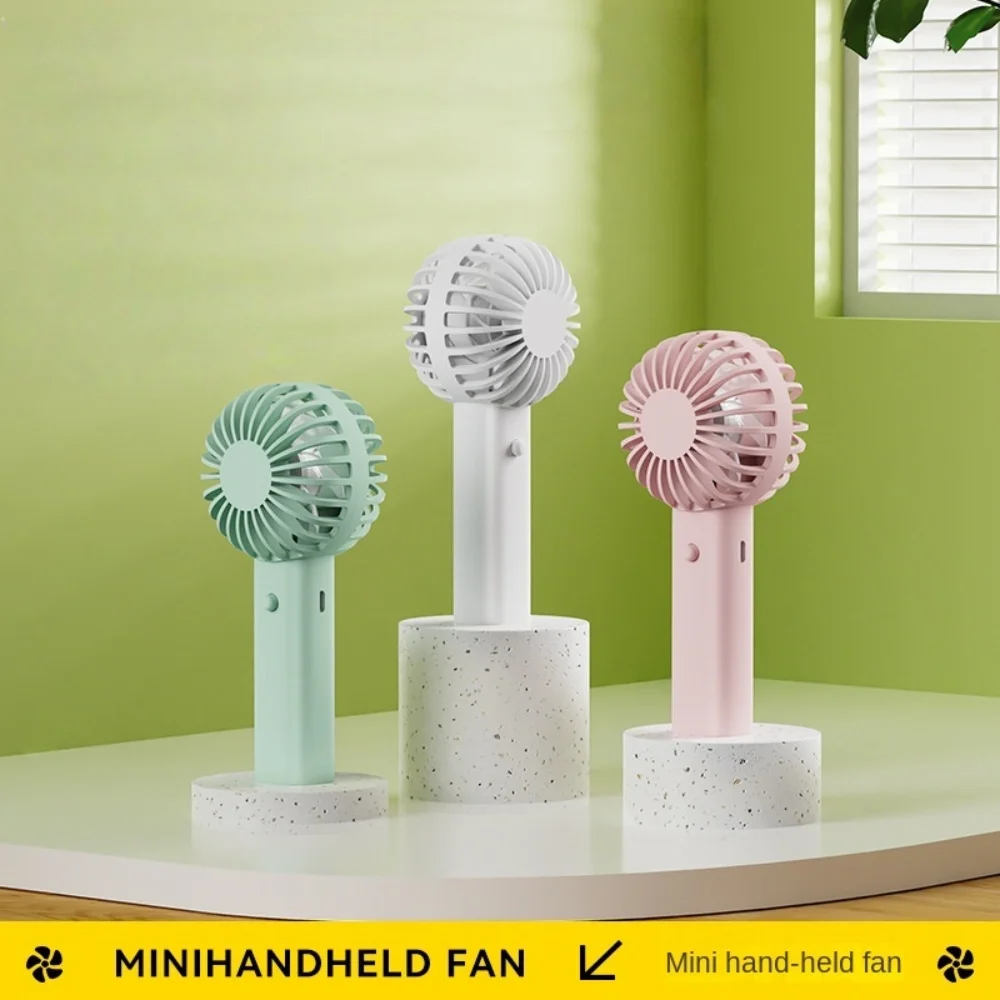 Tragbare Mini tragbare Fan shandheld USB wiederauf ladbare leise Hand ventilator leichte verstellbare niedliche kleine Ventilator für Büro im Freien Image