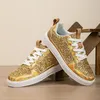 Mode Gold Turnschuhe frauen Casual Vulkanisierte Schuhe Atmungsaktive Designer Luxus Bord Schuhe