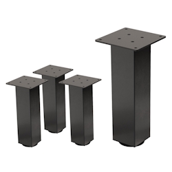 ML-Design 4er Set Tischbeine Möbelbeine höhenverstellbar Tischfuß Möbelfuß Stahl 80x80 mm Image