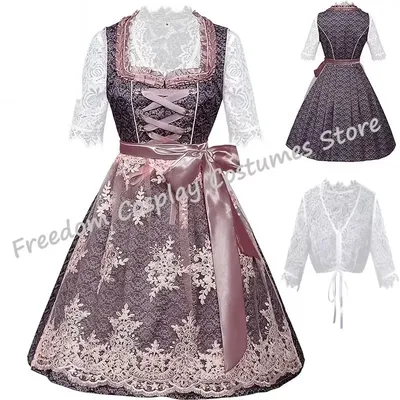 Frauen großes deutsches Oktoberfest Dirndl Kleid Karneval traditionelles bayerisches Kleid Party Image