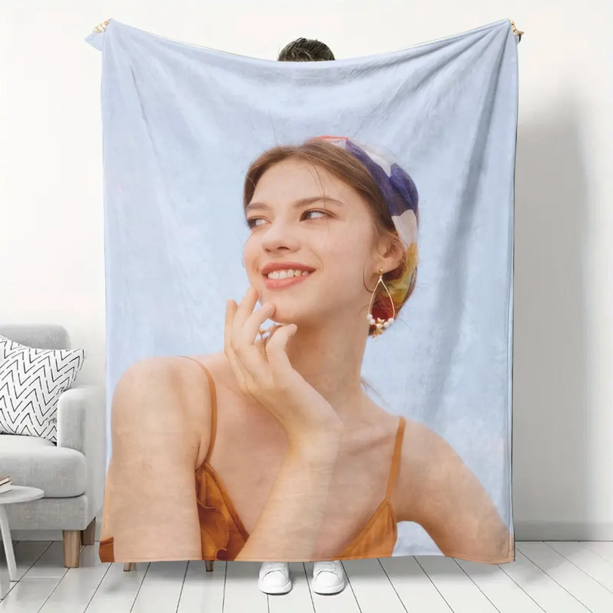 Srh Factory maßgeschneiderte personalisierte Decke, persönliche Foto-Flanell-Bettdecke, Thanksgiving, Geburtstag, Hochzeit, Paar, Valentinstag, Abschlussfeier, Party, Festival, Geschenk für Männer und Image