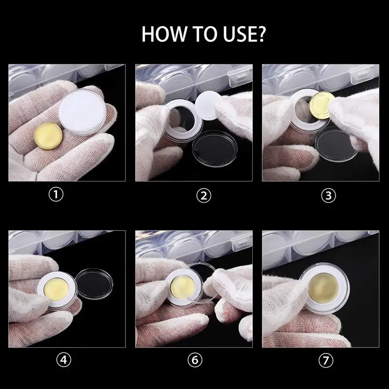 Universelles Innenkissen 17/20/25/27/30 Fünf Größen Gedenkmünze Schutzbox Münze Münzsammel- und Aufbewahrungsbox