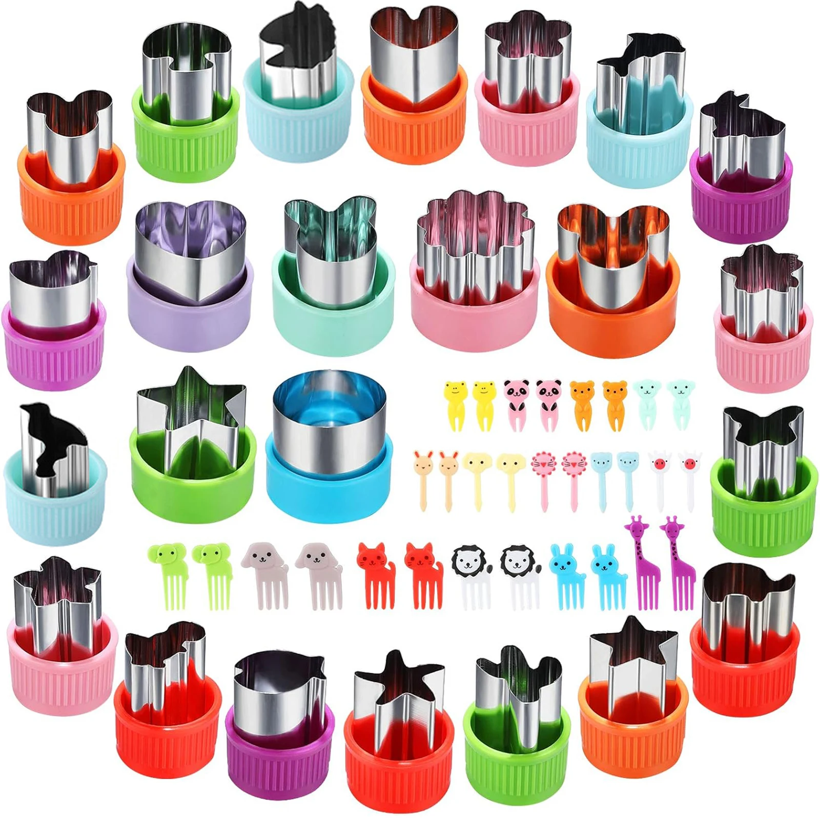 Tiere Mini Gemüse Obst Schneider Formen Set für Kinder Kinder DIY Nette Kekse Kekse Cutter Lebensmittel Brot Schneiden Maker Form Image