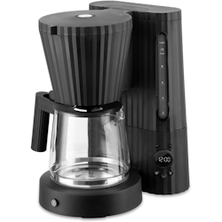 plissè, schwarze filterkaffeemaschine, alessi