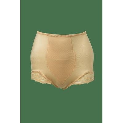 Plus Size Women's Light Shaping Panty with comfort V Leg lace design by Rago in Beige (Size 2X)