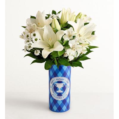1-800-Flowers Flower Delivery Amazing Dad Lily Bouquet White Lily Bouquet W/ Amazing Dad Vase