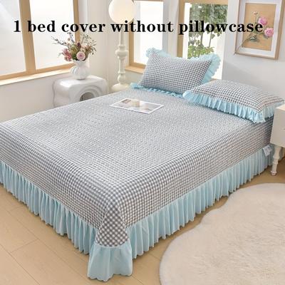 TEMU 1pc Preppy Style Checkered Bedspread, Soft Lightweight Polyester Bedding, Versatile Quilt For All , Machine Washable, Decor, Bedspread For Be Image