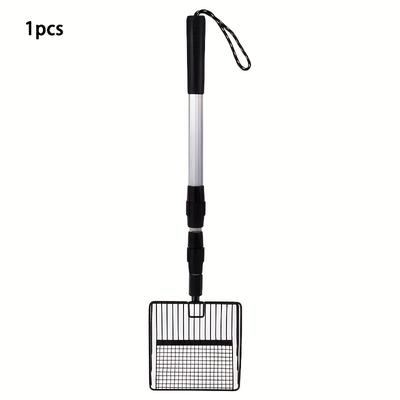 TEMU 1pc/2pcs/4pcs/8pcs Adjustable Chicken Coop Long Handle, Chicken Poop Scooper, Heavy Duty Metal Litter Sifting Shovel Chicken Coop Accessories For Sand, Wood, Goat Stall, Ca Image