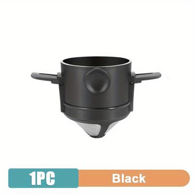 TEMU 1pc Portable, Reusable Stainless Steel Coffee Filter: Travel, Office & Outdoor Use - Easy- For , Tea Bags For Filling, Coffee Pods Storage, Infuser With Folding Design, Maker, Coffee Dripper Image