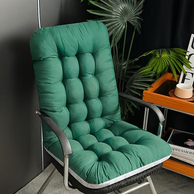 TEMU 1pc Solid Color Bench Pad Office Cushion Integrated Thickened Cushion Recliner Rocking Chair Pad Solid Color 6 Colors Summer Outdoor Image
