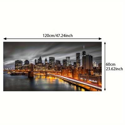 TEMU Mesmerizing, Modern Abstract Scene Canvas Art Print, 23.62x47.24in - Wall Decor For Living Room, Bedroom, Hallway Image