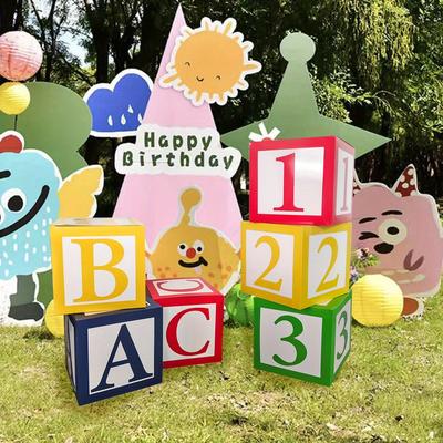 TEMU 1-2-3+ Number And Letter Party Decoration Balloon Box Props Decoration Supplies Festival Celebration Decoration Supplies Image