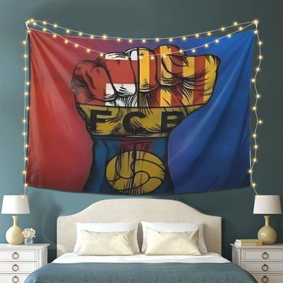 TEMU Tapestry - Soft Polyester, Lightweight & , Ideal For Bedroom, Living Room, Office Decor, Party Backdrop, And Live Streaming, Bedroom Wall Art | Vibrant Wall Art | Wall Fabric, Soccer Room Decor Image