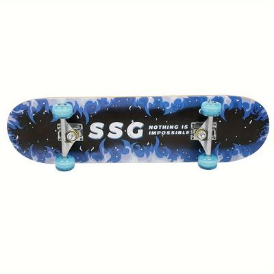 "TEMU 1 Premium Beginner Skateboard - 31" Deck, 7-layer , - Bearings, Pre-installed With Accents - , Non-electric, Ideal For Adults - /black" Image