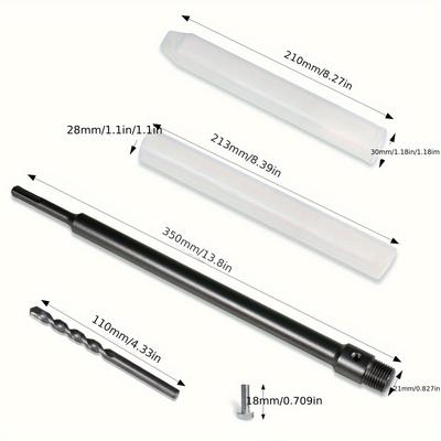 TEMU 110mm Sds Plus With 350mm Adapter, For Masonry And Concrete Image