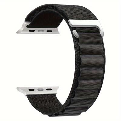 TEMU Nylon Watch Band - For Iwatch / 38-46mm For Men And Women, Adjustable Metal Strap, Suitable For Iwatch , Iwatch Se10/9/8/7/6/5/4/3 Image